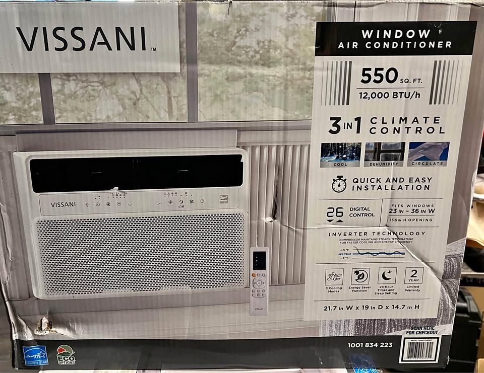 Vissani window AC air conditioner 12000btu