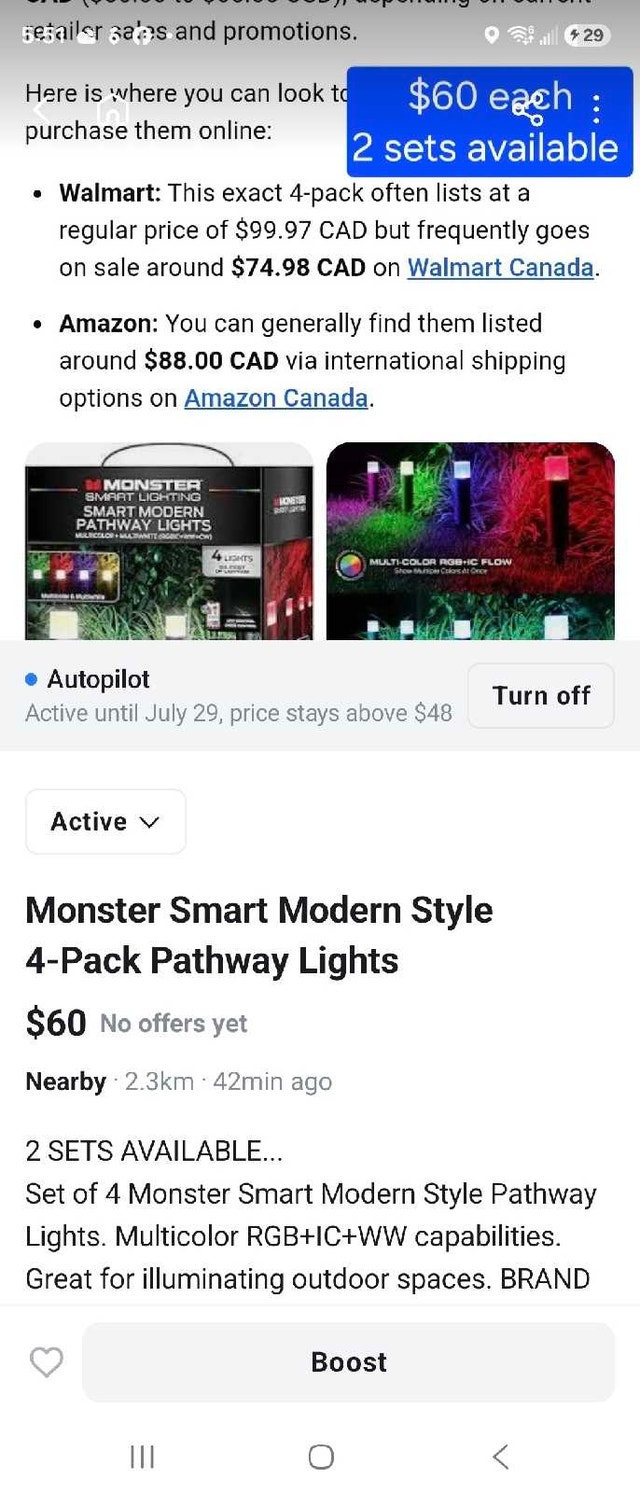 Monster Smart Modern Style Pathway Lights