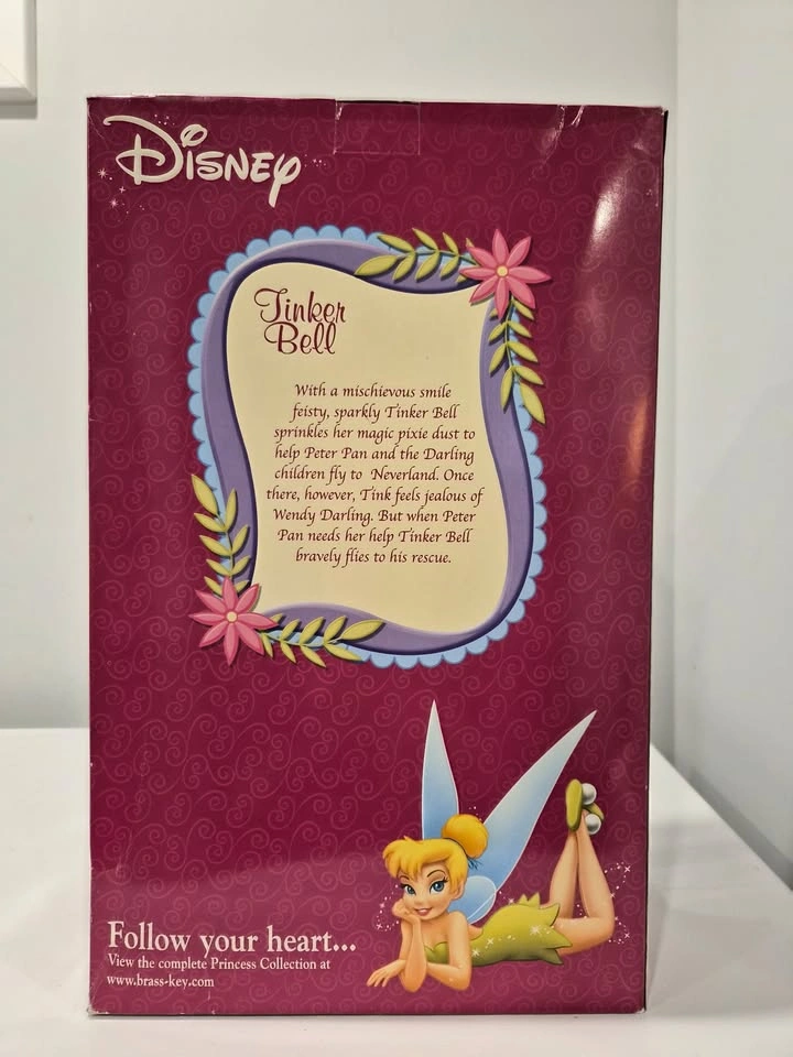2003 Disney Tinker Bell Porcelain Keepsake Doll by the Brass Key - photo 3