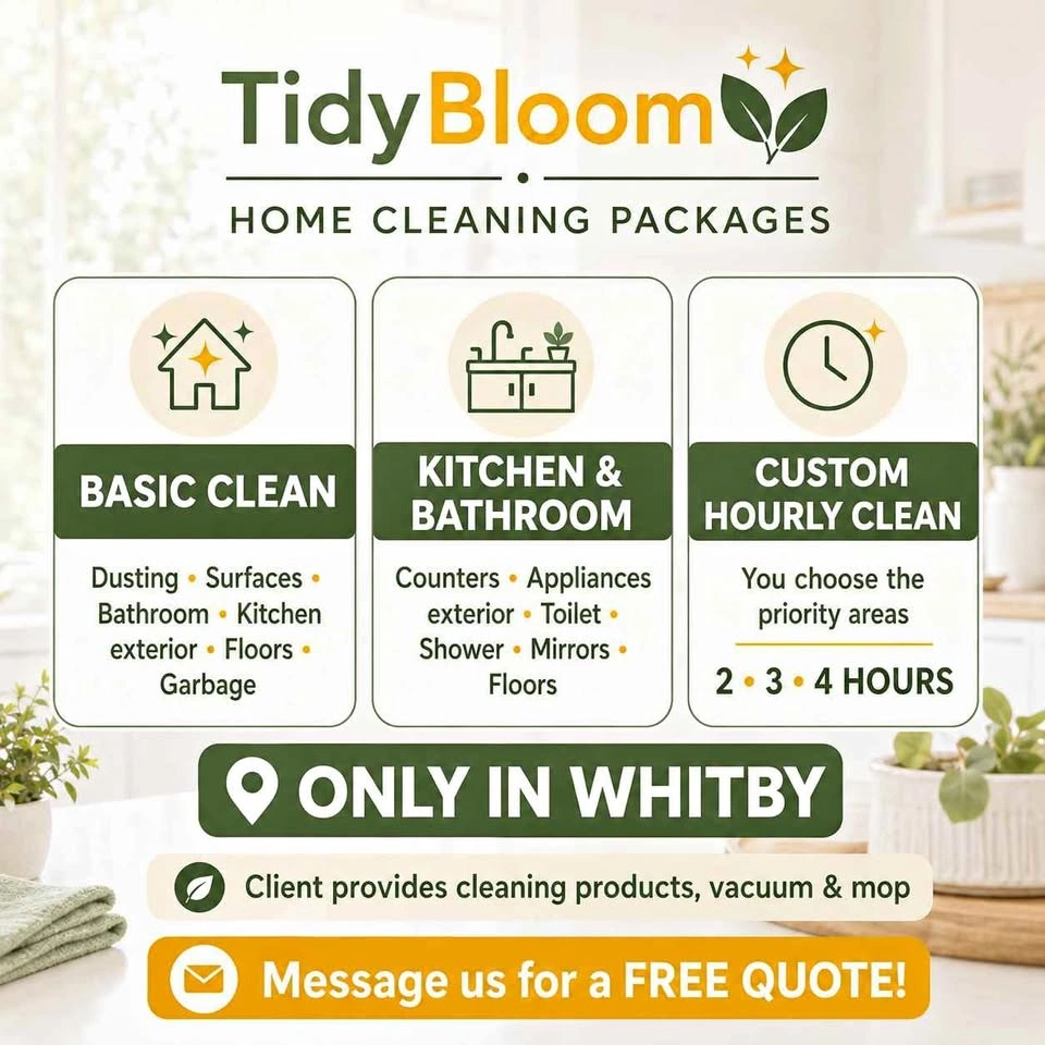Home Cleaning Services in Whitby!