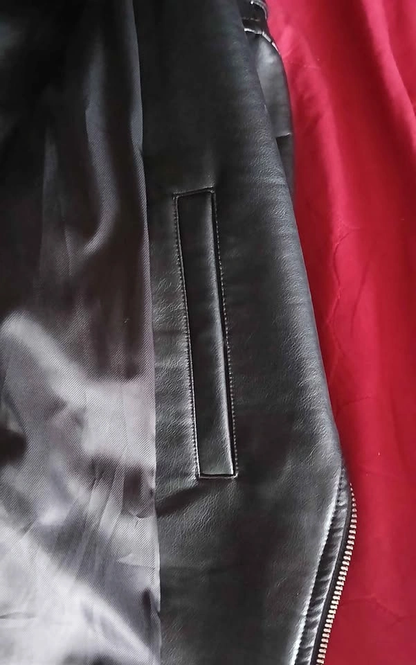 H&M black pleather jacket (L) - photo 3