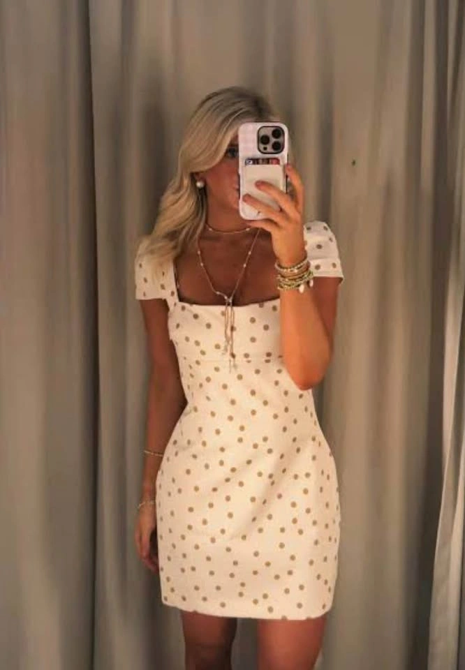 NWT ZARA VIRAL POLKA DOT DRESS LARGE - photo 3