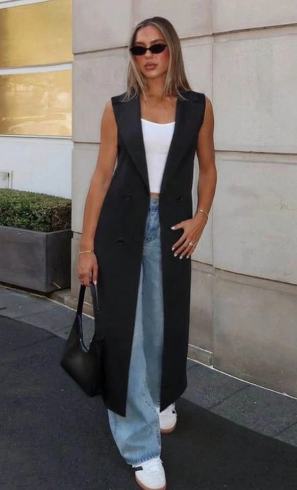LIMITED EDITION TOP SHOP STRUCTURED LONG VEST SIZE 2 - photo 5