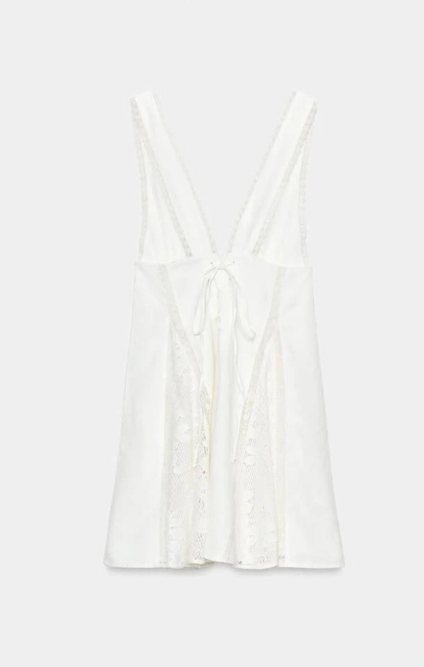NWT ZARA VIRAL LACE GODET DRESS MEDIUM - photo 5