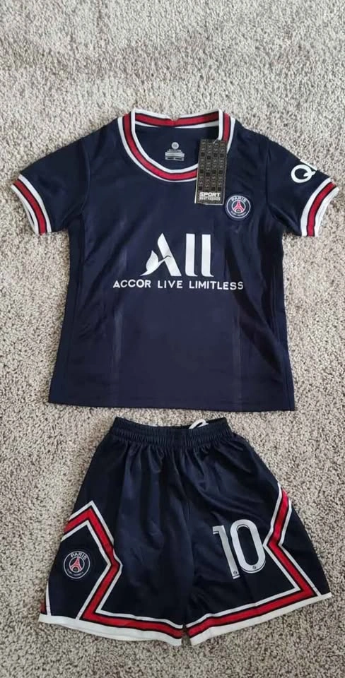 Kids Neymar Jr. PSG Soccer Jersey and Shorts Set