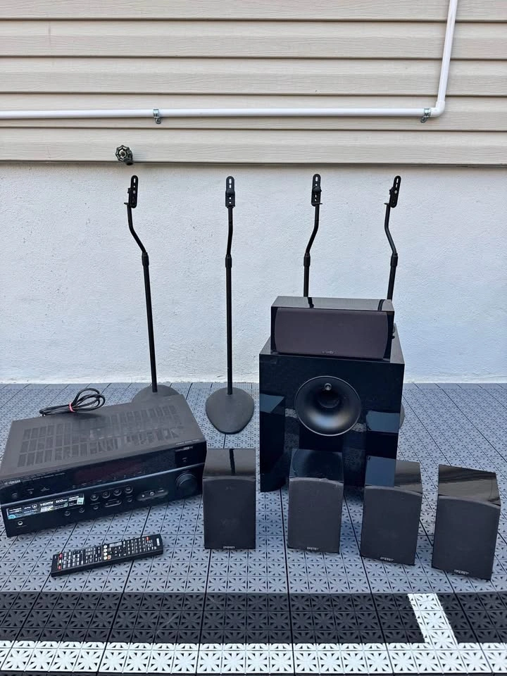 Home Theater Speakers plus Receiver & Stands