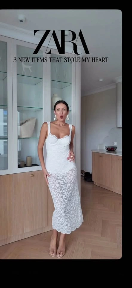 NWT ZARA LACE MIDI DRESS PERFECT FOR A Engagement WEDDING OR BIR - photo 2