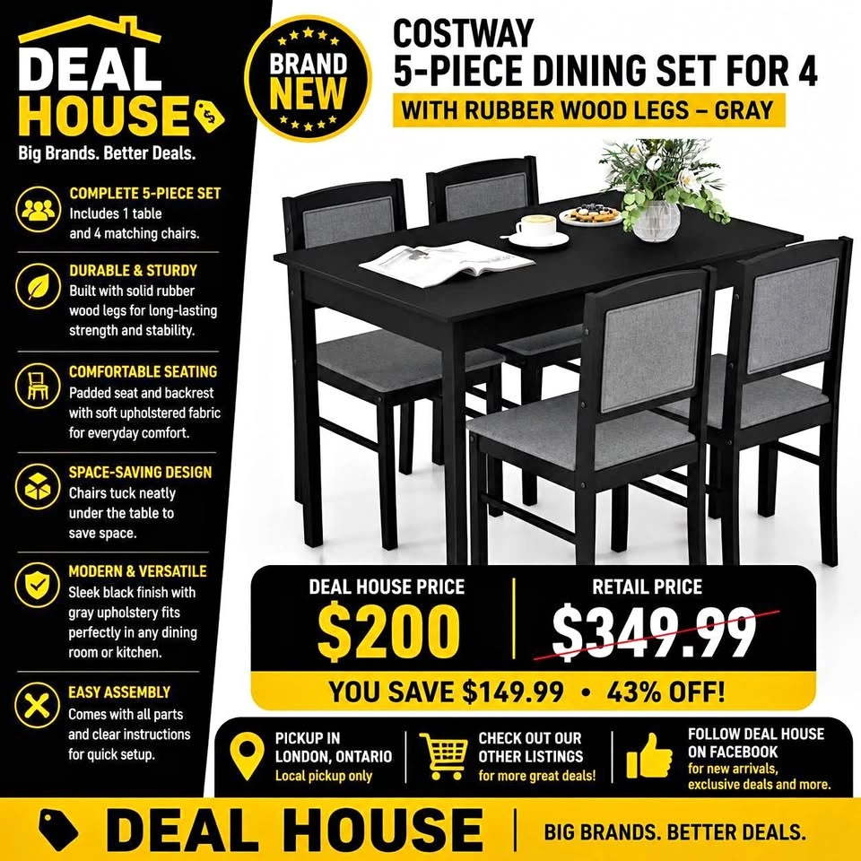 COSTWAY 5-piece dining set