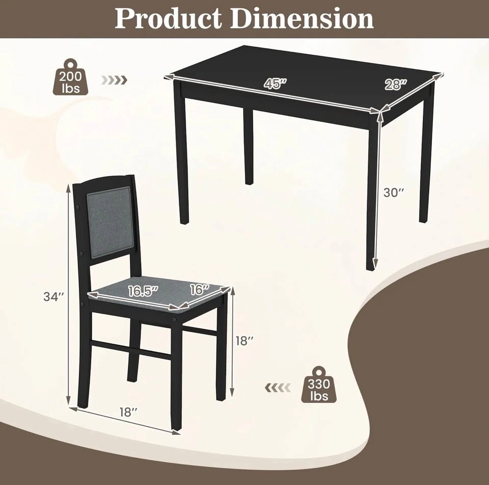 COSTWAY 5-piece dining set - photo 3