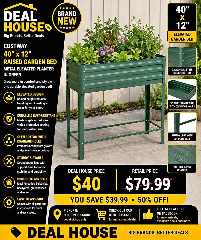 COSTWAY elevated garden bed
