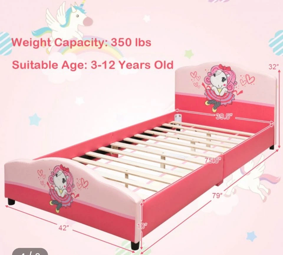 COSTWAY upholstered platform bed - photo 2