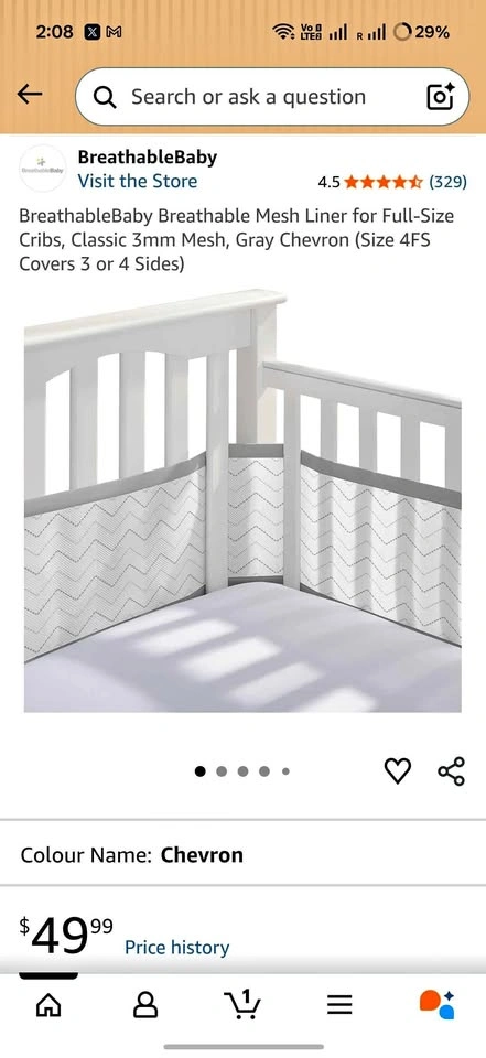 BreathableBaby Breathable Mesh Crib Liner