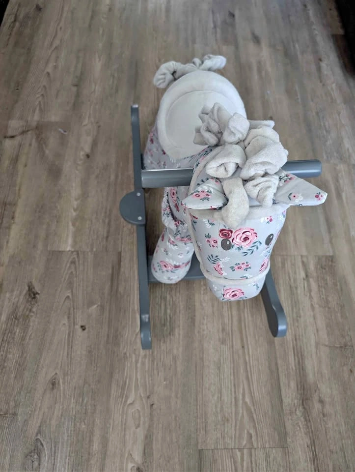 Floral Plush Rocking Horse