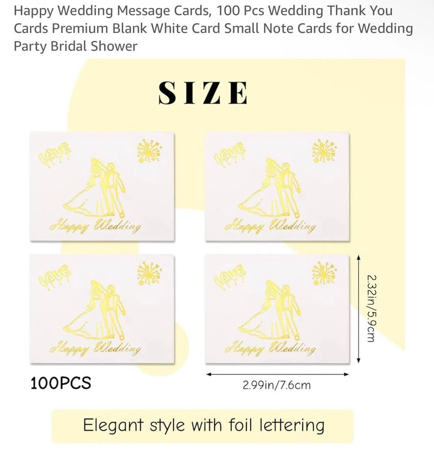 Wedding Message Cards 100pcs - photo 2