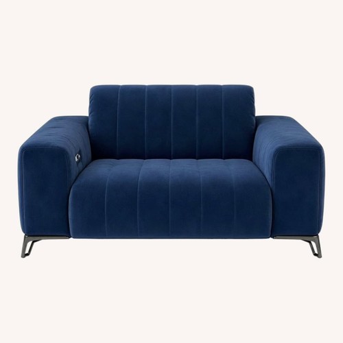 Roche Bobois Satellite Blue Reclining Sofa Set + 2 Armchairs - photo 2