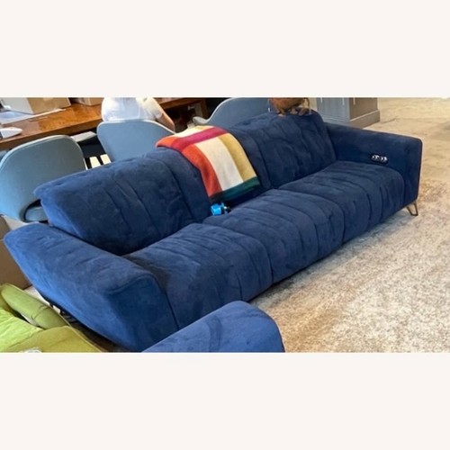Roche Bobois Satellite Blue Reclining Sofa Set + 2 Armchairs - photo 4