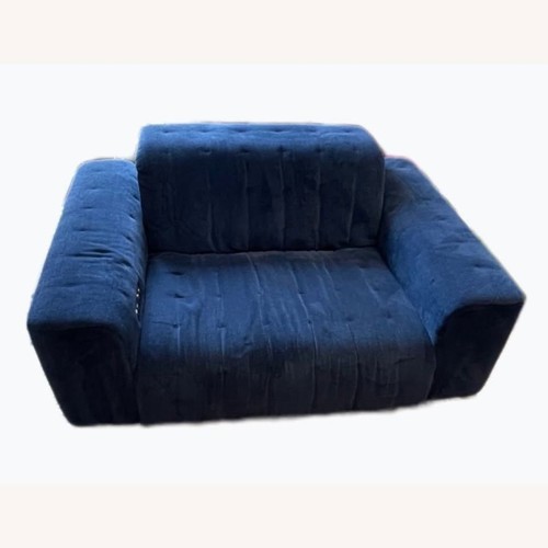 Roche Bobois Satellite Blue Reclining Sofa Set + 2 Armchairs - photo 5