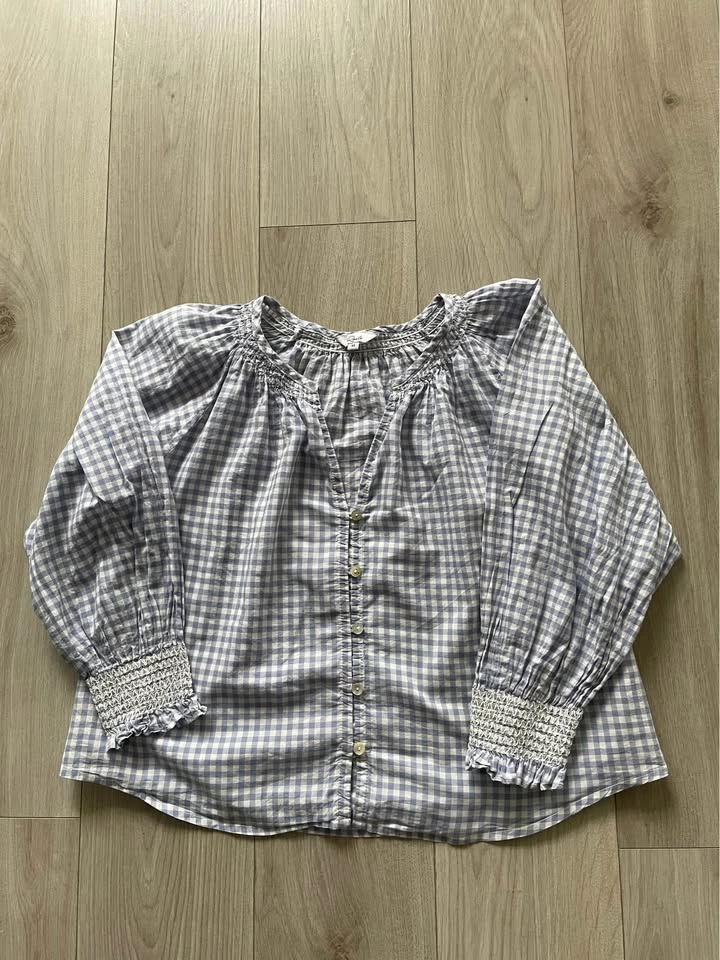 Rails Mariah blue gingham blouse, cotton, XS - photo 2