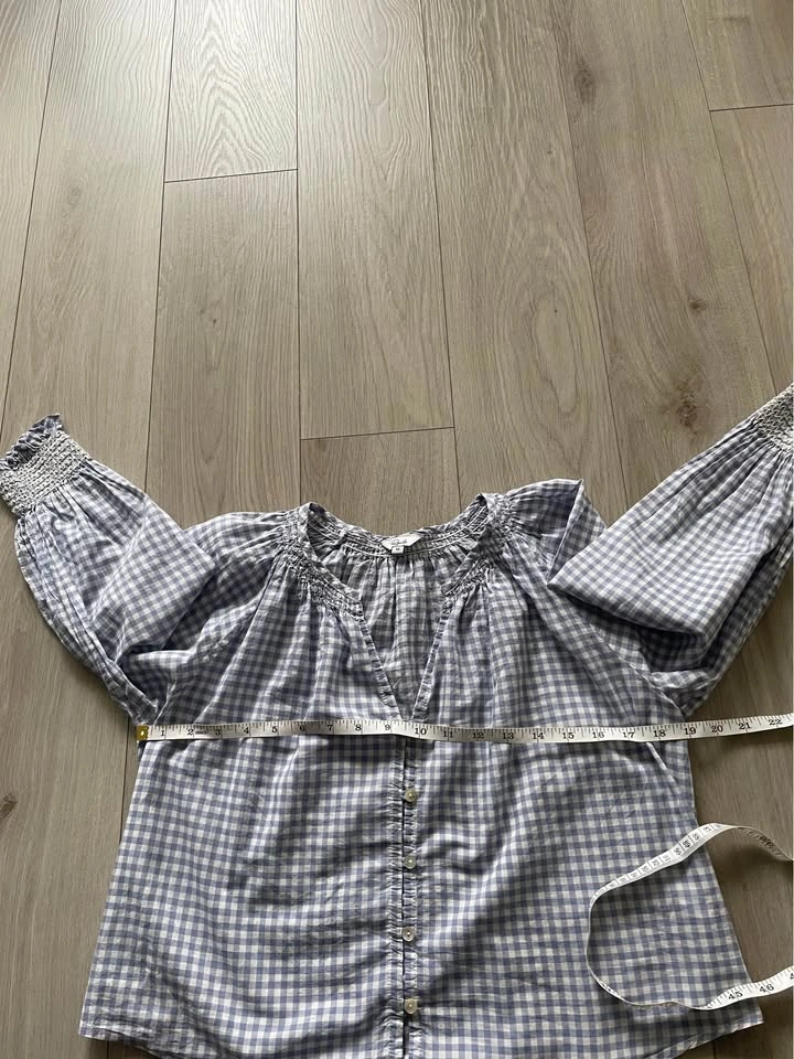 Rails Mariah blue gingham blouse, cotton, XS - photo 3