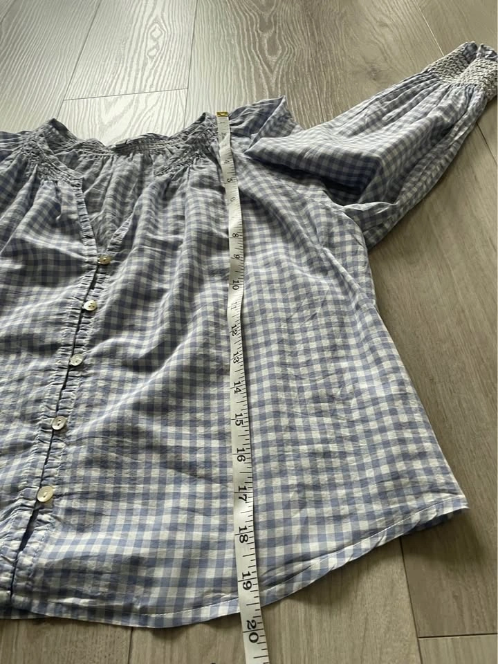 Rails Mariah blue gingham blouse, cotton, XS - photo 4