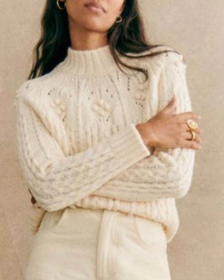 Sézane Aubin jumper, ecru, S