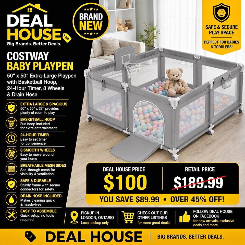 COSTWAY baby playpen