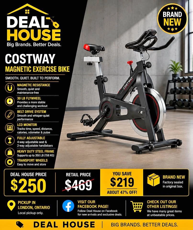 COSTWAY Magnetic Exercise Bike – Brand New