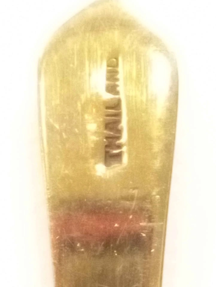 Brass Vintage Thai Demitasse Souvenir spoon Marked Thailand - photo 5