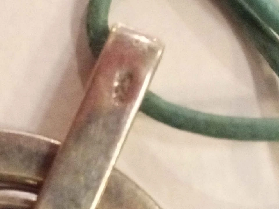 Abstract Sterling Silver Pendant Necklace 925 - photo 4