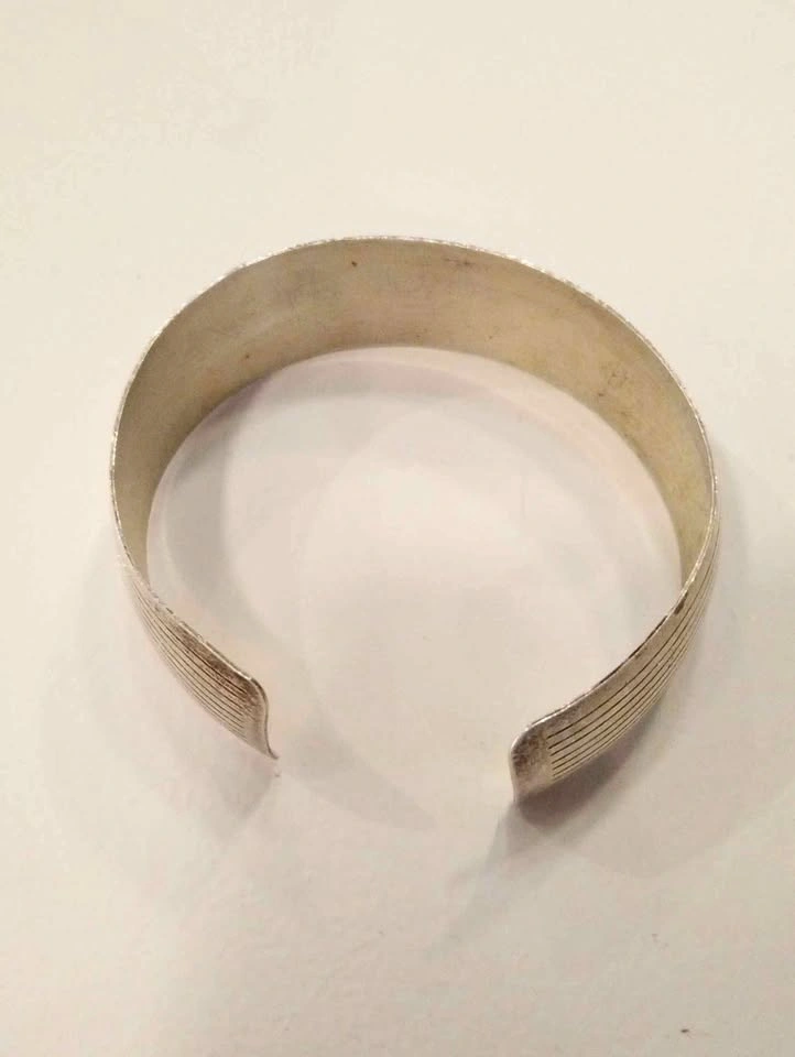 Adjustable Vintage RJL Sterling Silver Rembrandt Cuff Bracelet