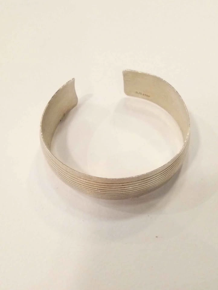 Adjustable Vintage RJL Sterling Silver Rembrandt Cuff Bracelet - photo 2