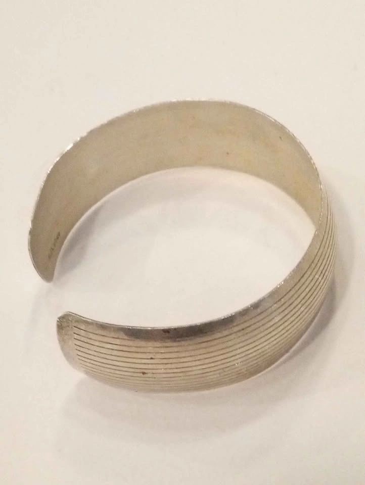 Adjustable Vintage RJL Sterling Silver Rembrandt Cuff Bracelet - photo 4