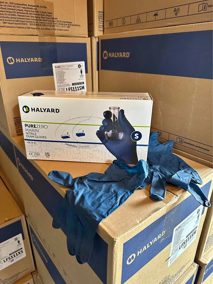 Dark blue nitrile gloves (10X100) 5mil