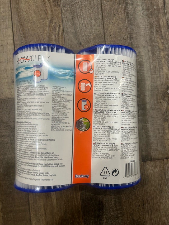 NEW Bestway Type III-A/C Filter Cartridge for Outdoor Pool - photo 5
