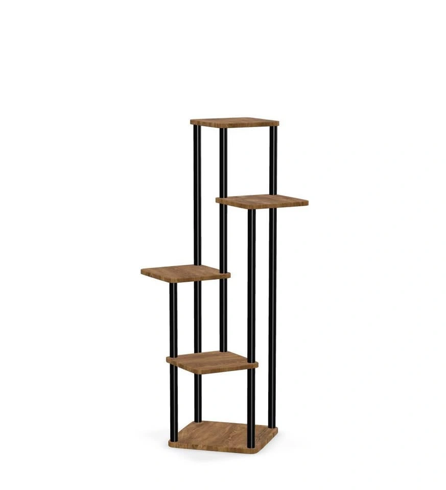 5-Tier Wood and Metal Plant Stand - photo 2