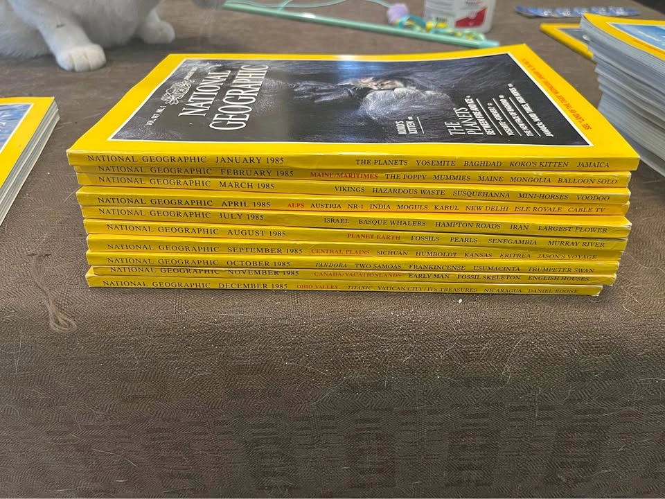 National Geographic magazines 1984 and 1985