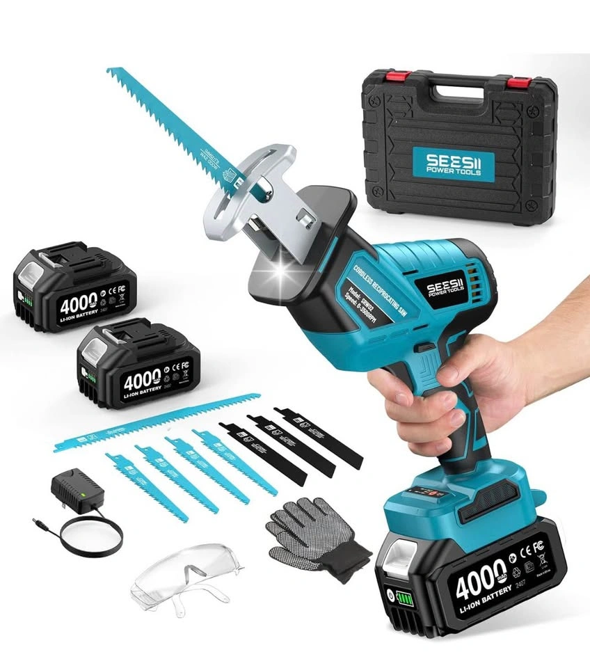SEESII Cordless Reciprocating Saw, 3500 RPM, 2 Batteries - photo 2