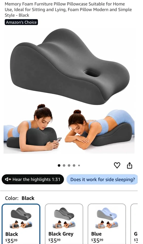 Memory Foam Furniture Pillow Pillowcase