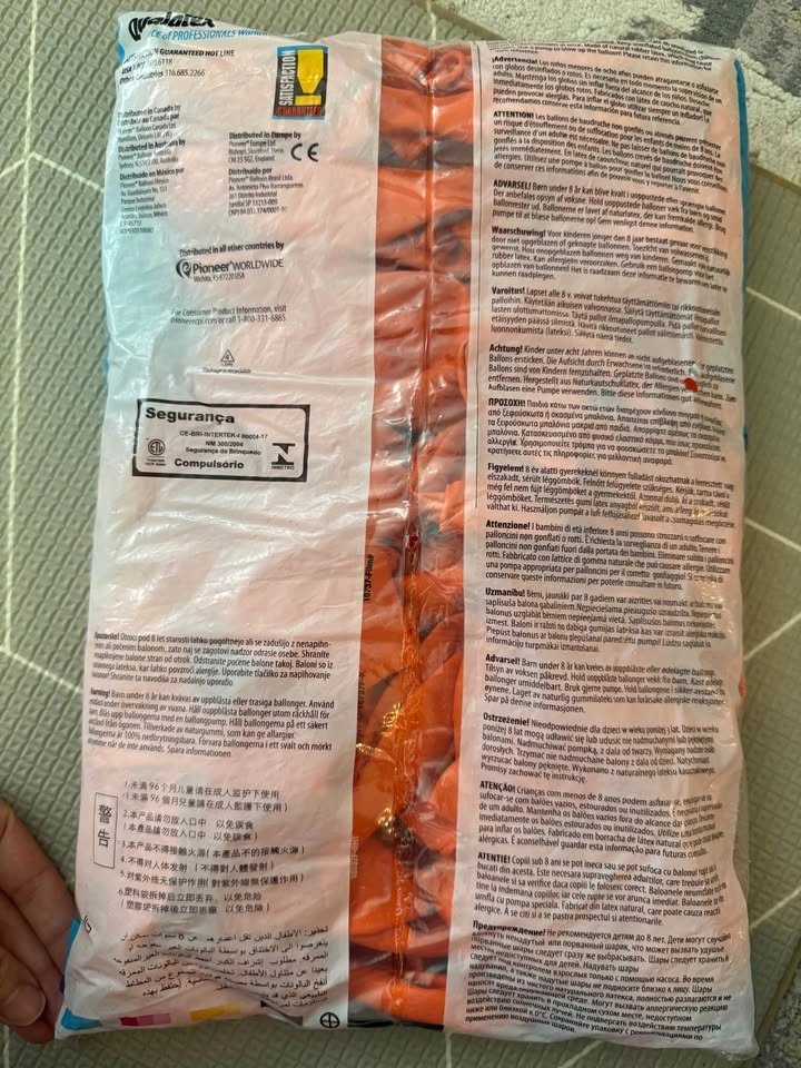 Qualatex 11" Orange Round Balloons - 100 Count - photo 3