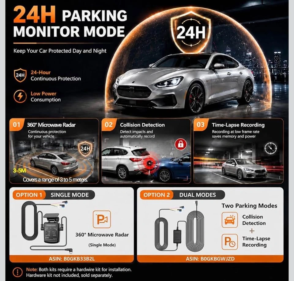 4 Channel Dash Cam 360° View 3K Front + 1080P Rear/Side - photo 5
