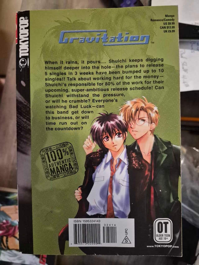 Tokyopop Gravitation Manga Volumes 1-12 - photo 3