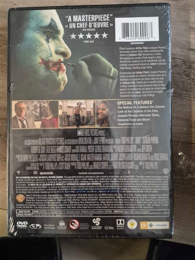 Warner Bros. Joker DVD -BRAND NEW - photo 2