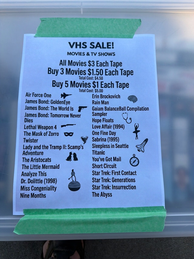 VHS Assorted Movies