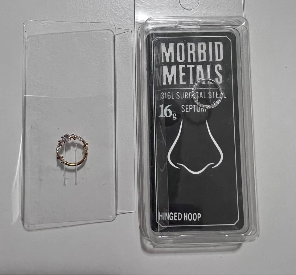2 Morbid Metals Septum Hinged Hoop