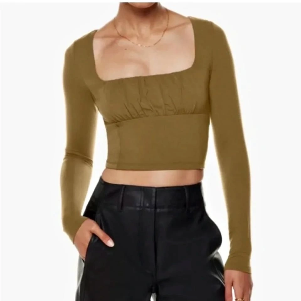 Wilfred Free Orbit Long Sleeve Crop Top -XXS