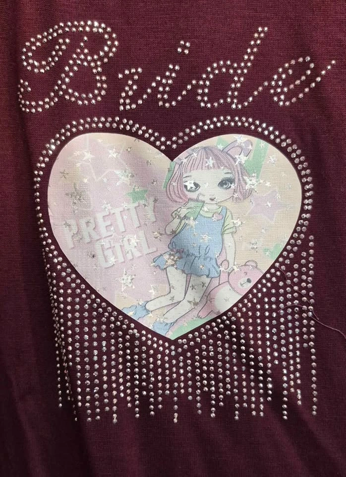Girls Rhinestone Graphic T-Shirts (Lot of 2) – Age 6-7 - photo 2
