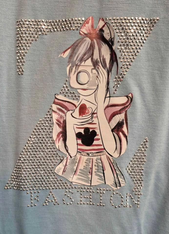 Girls Rhinestone Graphic T-Shirts (Lot of 2) – Age 6-7 - photo 4