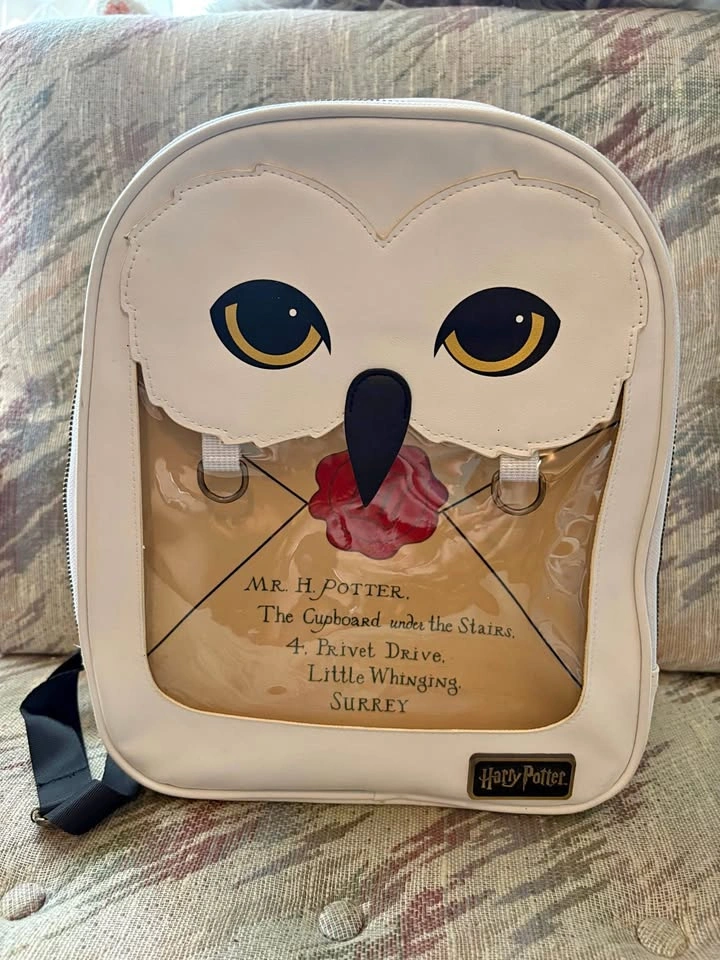 Harry Potter Hedwig Hogwarts Letter Faux Leather Ita Mini Backpa