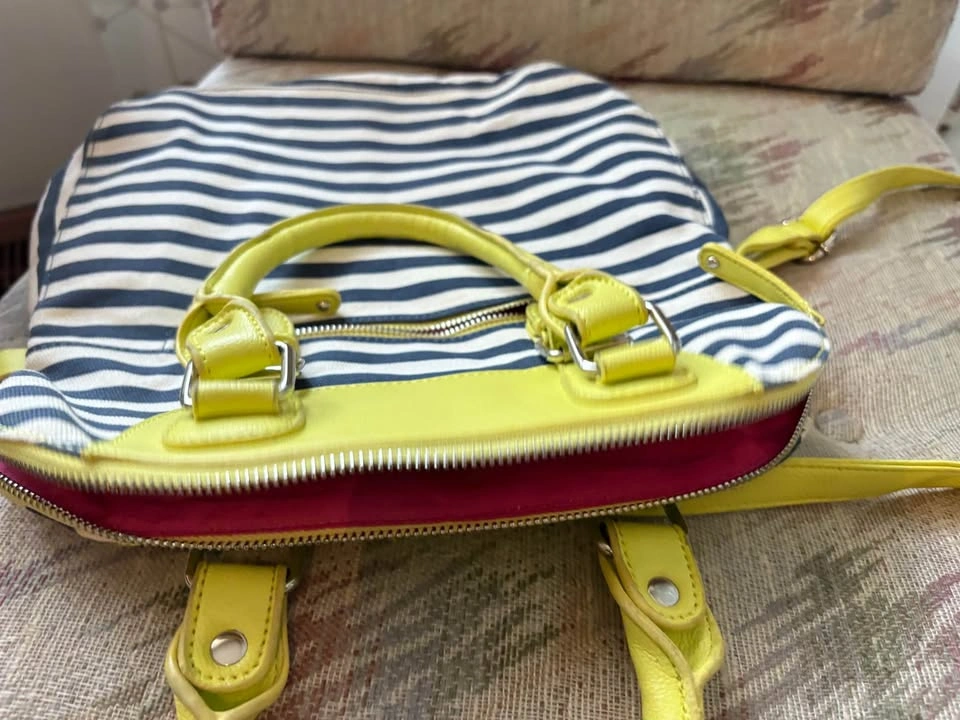 Material Girl Striped Satchel Crossbody Bag - photo 3