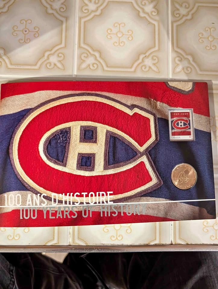 Montreal Canadiens 100th Anniversary Stamp and Coin Set